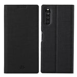 Custodia portafoglio in pelle TPU con slot carte per Xperia 10 II