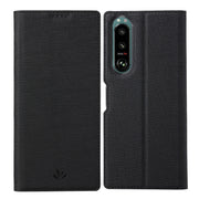 ViLi serie DMX Custodia a ribalta orizzontale antiurto in pelle TPU + PU con attrazione magnetica con slot per schede e supporto, For Sony Xperia 5 III, For Sharp Aquos R6