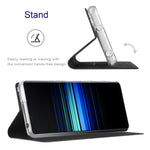 Custodia portafoglio in pelle TPU con slot carte per Sony Xperia