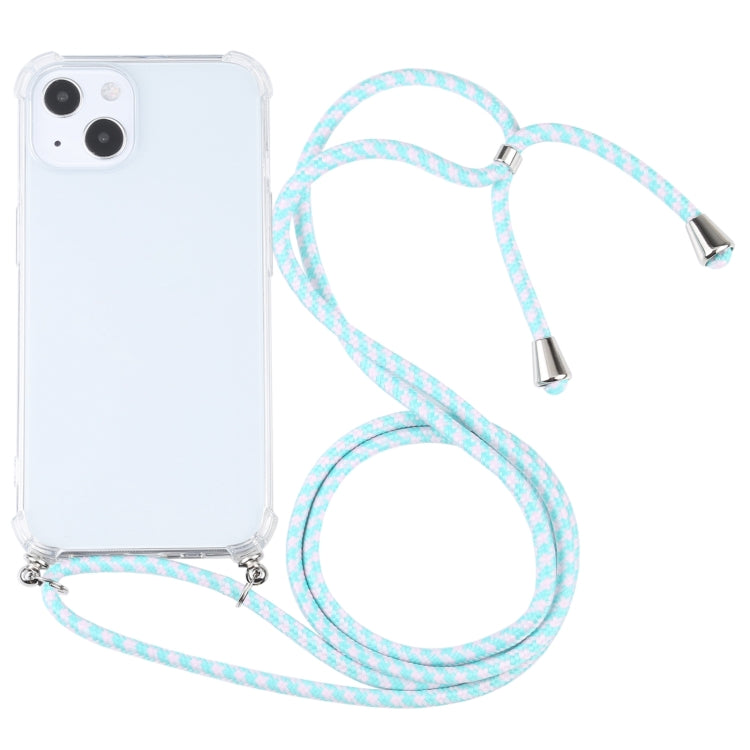 Custodia TPU trasparente antiurto con cordino per iPhone 13