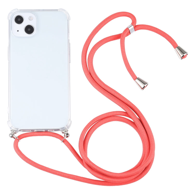 Custodia TPU trasparente antiurto con cordino per iPhone 13