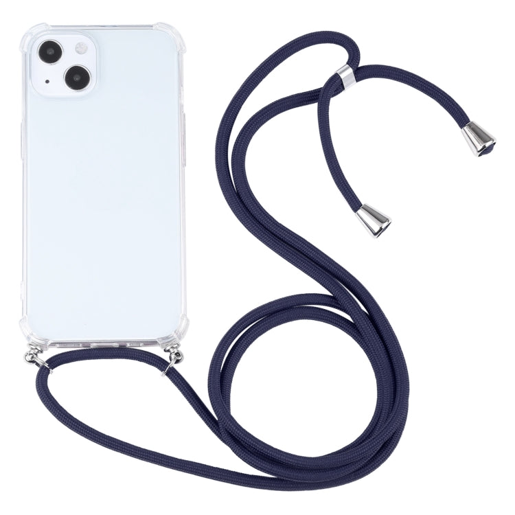 Custodia TPU trasparente antiurto con cordino per iPhone 13