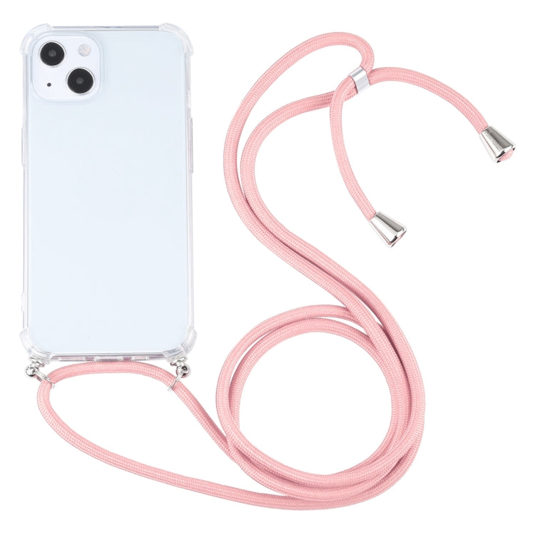 Custodia TPU trasparente antiurto con cordino per iPhone 13