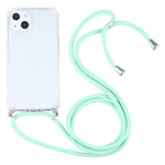 Custodia TPU trasparente antiurto con cordino per iPhone 13