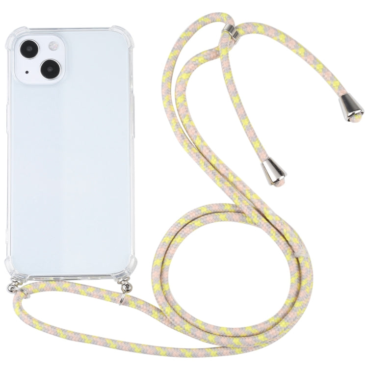 Custodia TPU trasparente antiurto con cordino per iPhone 13