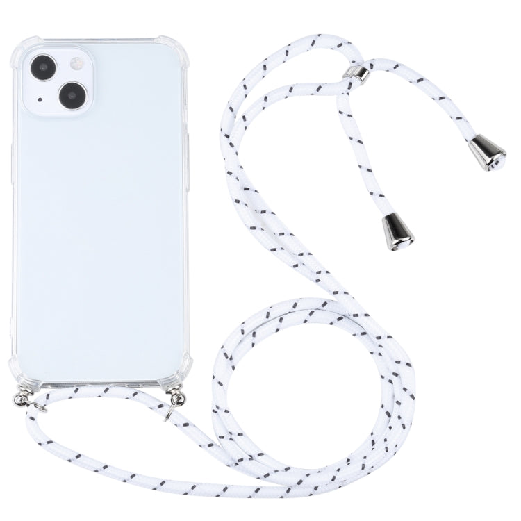 Custodia TPU trasparente antiurto con cordino per iPhone 13