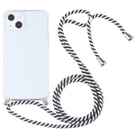 Custodia TPU trasparente antiurto con cordino per iPhone 13