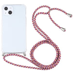 Custodia TPU trasparente antiurto con cordino per iPhone 13