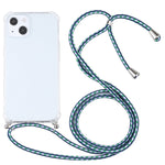 Custodia TPU trasparente antiurto con cordino per iPhone 13