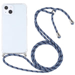 Custodia TPU trasparente antiurto con cordino per iPhone 13 mini