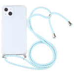 Custodia TPU trasparente antiurto con cordino per iPhone 13 mini