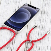 Custodia protettiva in TPU trasparente antiurto a quattro angoli con cordino, For iPhone 13 mini
