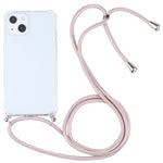 Custodia TPU trasparente antiurto con cordino per iPhone 13 mini