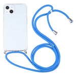 Custodia TPU trasparente antiurto con cordino per iPhone 13 mini