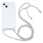 Custodia TPU trasparente antiurto con cordino per iPhone 13 mini