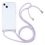 Custodia TPU trasparente antiurto con cordino per iPhone 13 mini