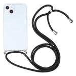 Custodia TPU trasparente antiurto con cordino per iPhone 13 mini