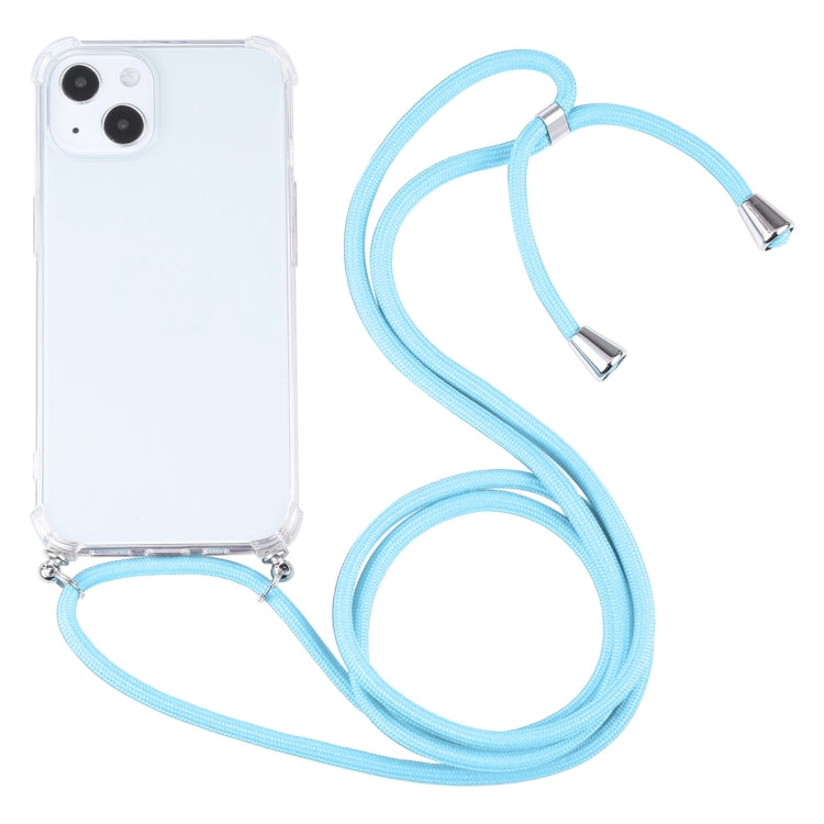 Custodia TPU trasparente antiurto con cordino per iPhone 13 mini