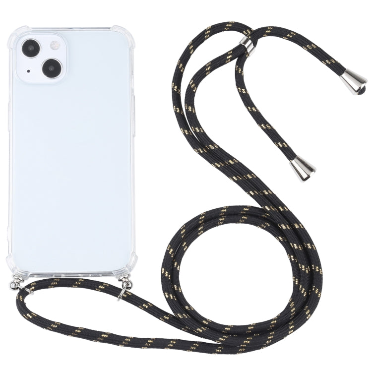 Custodia TPU trasparente antiurto con cordino per iPhone 13 mini