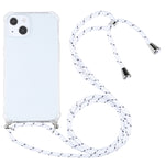 Custodia TPU trasparente antiurto con cordino per iPhone 13 mini