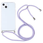 Custodia TPU trasparente antiurto con cordino per iPhone 13 mini