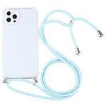 Custodia TPU trasparente antiurto con cordino per iPhone 13 Pro