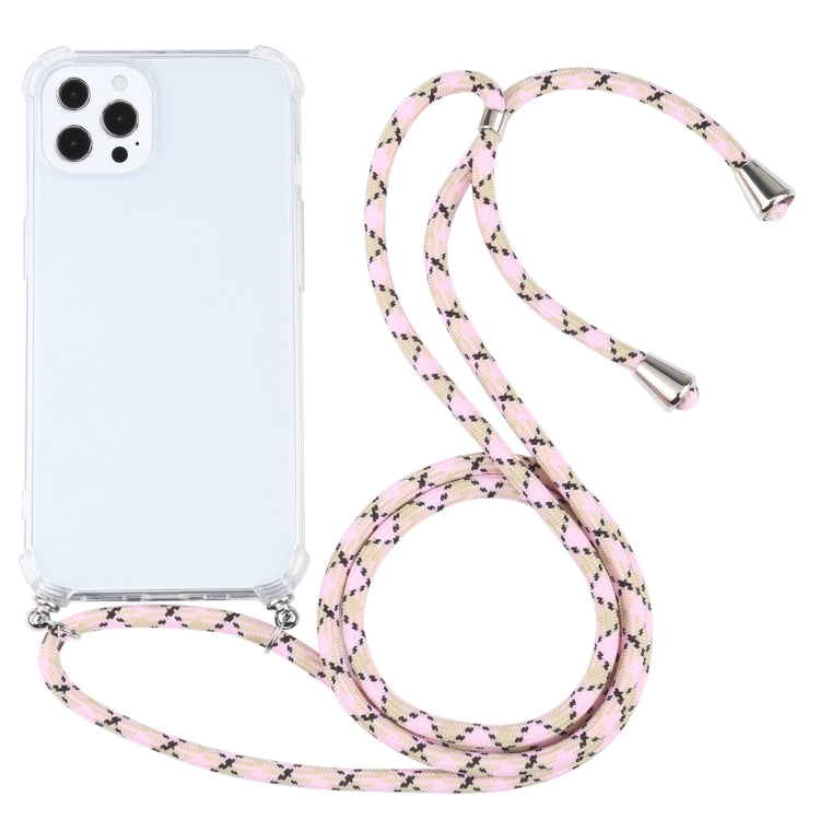 Custodia TPU trasparente antiurto con cordino per iPhone 13 Pro