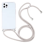 Custodia TPU trasparente antiurto con cordino per iPhone 13 Pro