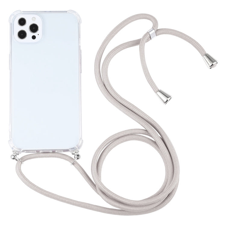 Custodia TPU trasparente antiurto con cordino per iPhone 13 Pro
