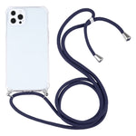 Custodia TPU trasparente antiurto con cordino per iPhone 13 Pro