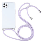 Custodia TPU trasparente antiurto con cordino per iPhone 13 Pro