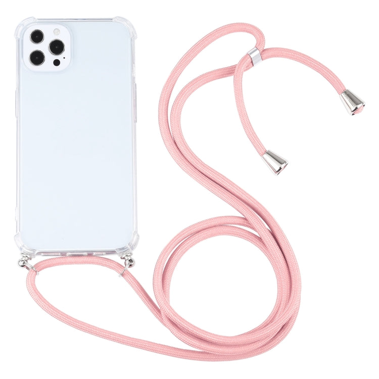 Custodia TPU trasparente antiurto con cordino per iPhone 13 Pro