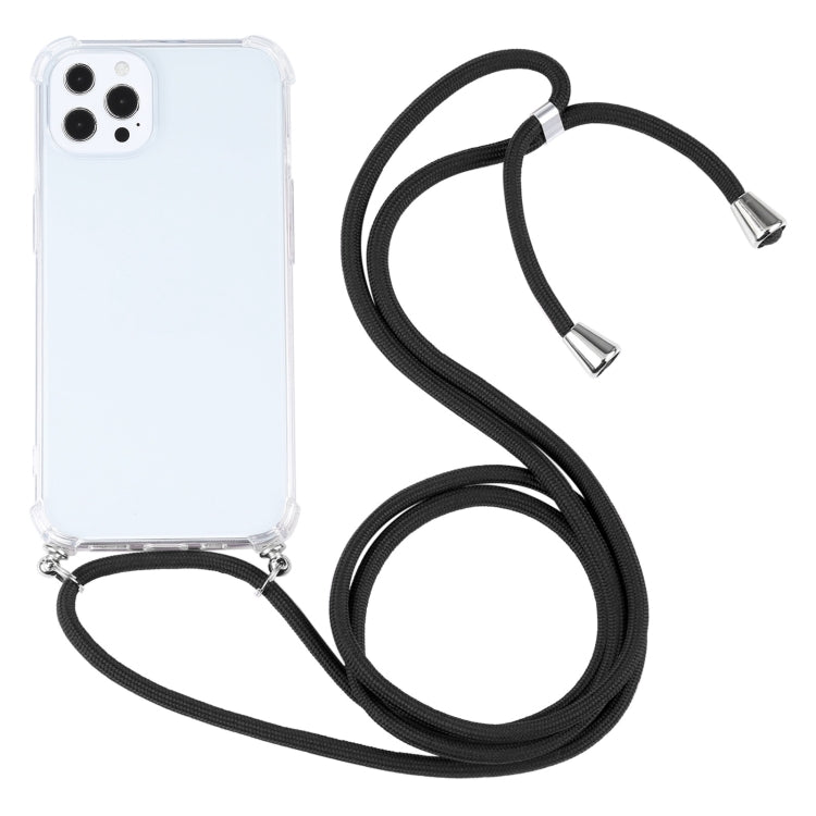 Custodia TPU trasparente antiurto con cordino per iPhone 13 Pro