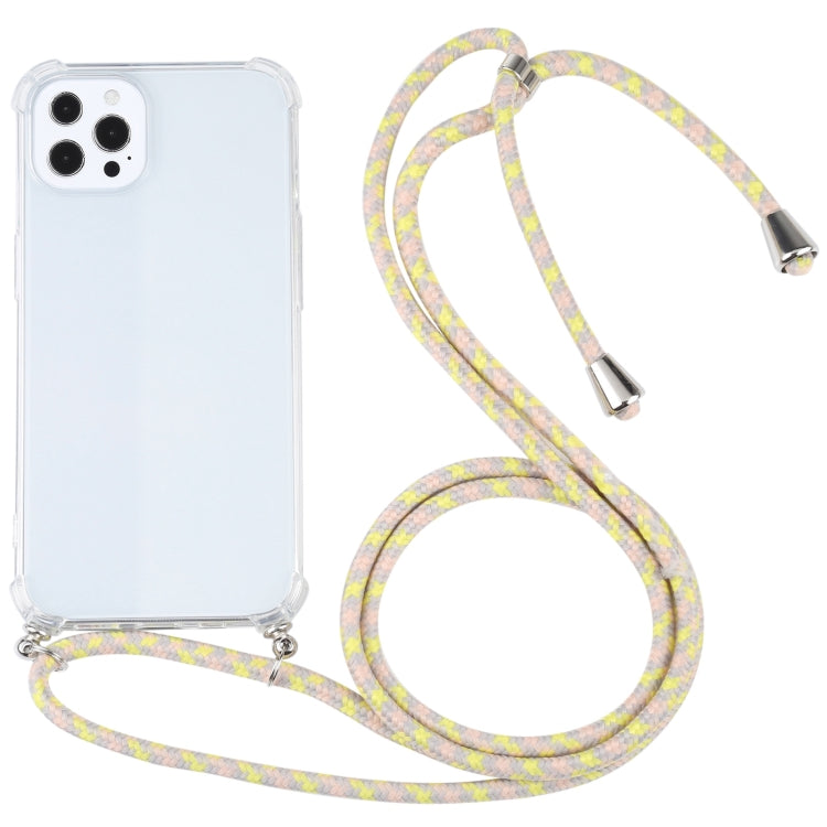 Custodia TPU trasparente antiurto con cordino per iPhone 13 Pro