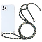 Custodia TPU trasparente antiurto con cordino per iPhone 13 Pro