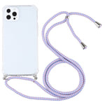 Custodia TPU trasparente antiurto con cordino per iPhone 13 Pro