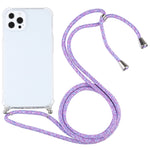 Custodia TPU trasparente antiurto con cordino per iPhone 13 Pro