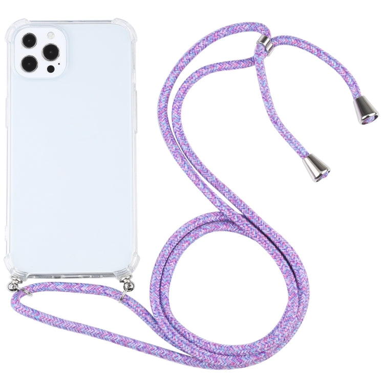 Custodia TPU trasparente antiurto con cordino per iPhone 13 Pro