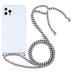 Custodia TPU trasparente antiurto con cordino per iPhone 13 Pro