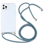 Custodia TPU trasparente antiurto con cordino per iPhone 13 Pro