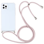 Custodia TPU trasparente antiurto con cordino per iPhone 13 Pro M