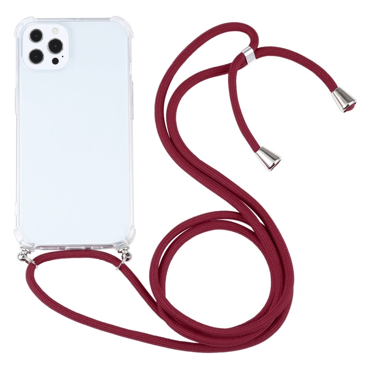 Custodia TPU trasparente antiurto con cordino per iPhone 13 Pro M
