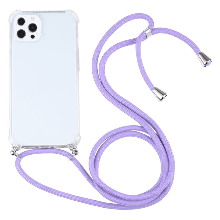 Custodia TPU trasparente antiurto con cordino per iPhone 13 Pro M