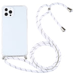 Custodia TPU trasparente antiurto con cordino per iPhone 13 Pro M