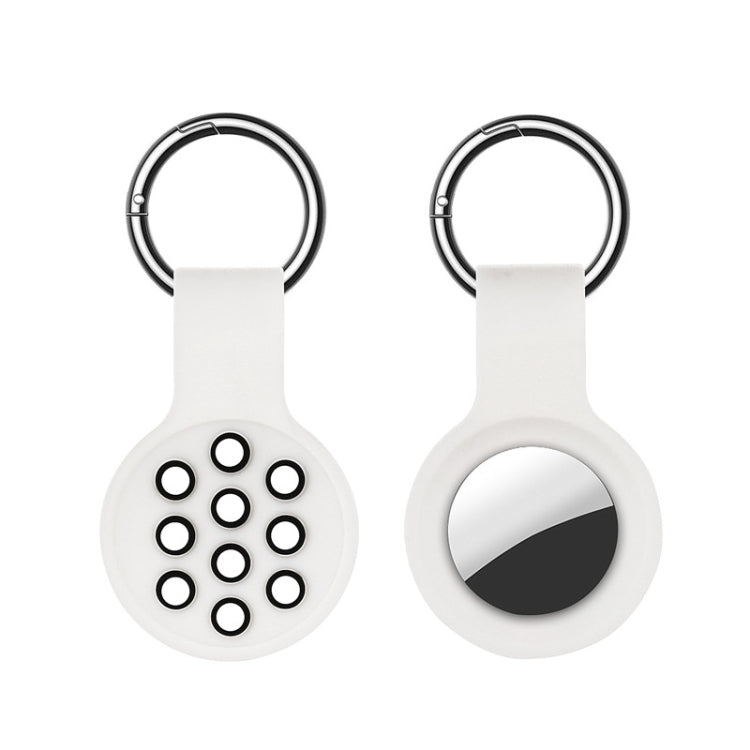 Custodia silicone bicolore con anello portachiavi per AirTag