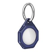 Custodia in TPU antigraffio in fibra di carbonio antiurto stile ottagonale con anello portachiavi, For AirTag