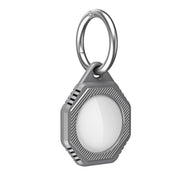 Custodia in TPU antigraffio in fibra di carbonio antiurto stile ottagonale con anello portachiavi, For AirTag