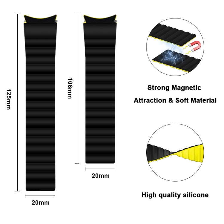 Cinturino di ricambio magnetico in silicone, For Samsung Galaxy Watch4 40mm / 44mm
