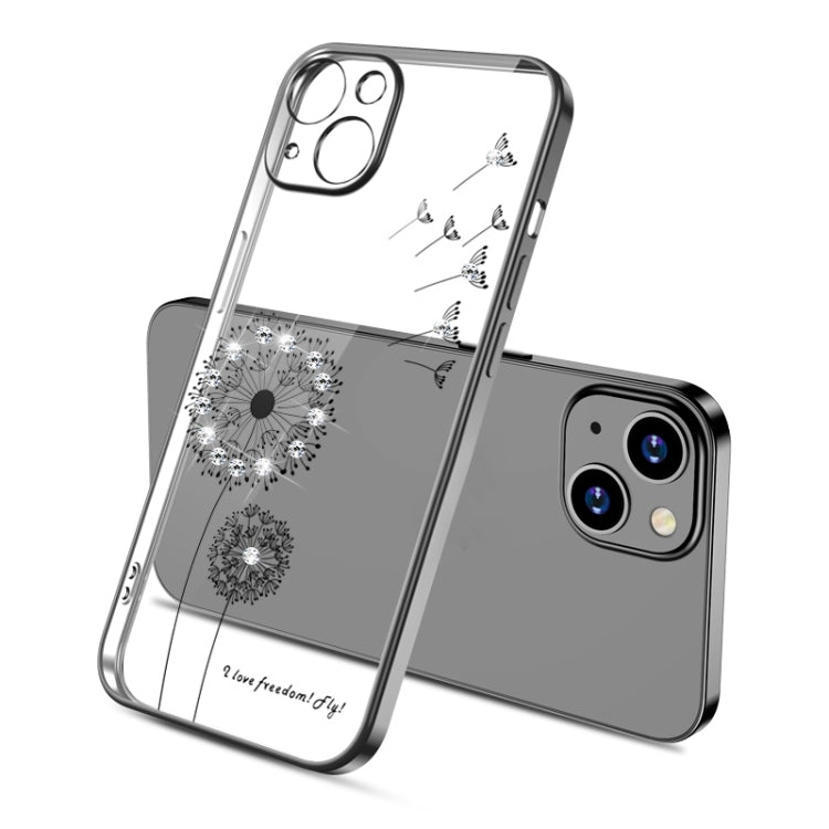 Custodia protettiva antiurto in TPU con motivo a dente di leone galvanico, For iPhone 13 mini, For iPhone 13, For iPhone 13 Pro, For iPhone 13 Pro Max
