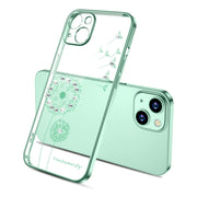 Custodia protettiva antiurto in TPU con motivo a dente di leone galvanico, For iPhone 13 mini, For iPhone 13, For iPhone 13 Pro, For iPhone 13 Pro Max